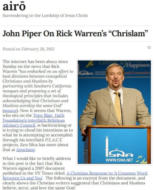Rick Warren e o Crislam